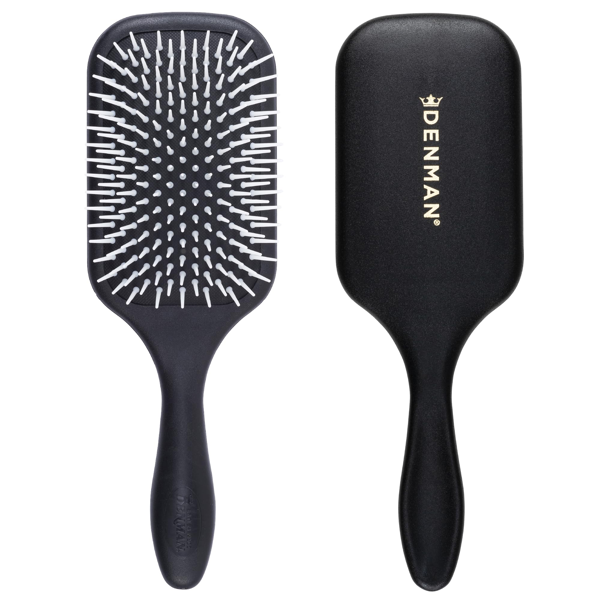 Denman Detangling & Styling Paddle Brush – Wet or Dry Hair Detangler & Styler for Curly, Coily, Straight, Thick & Long Hair – Ideal for Women & Men