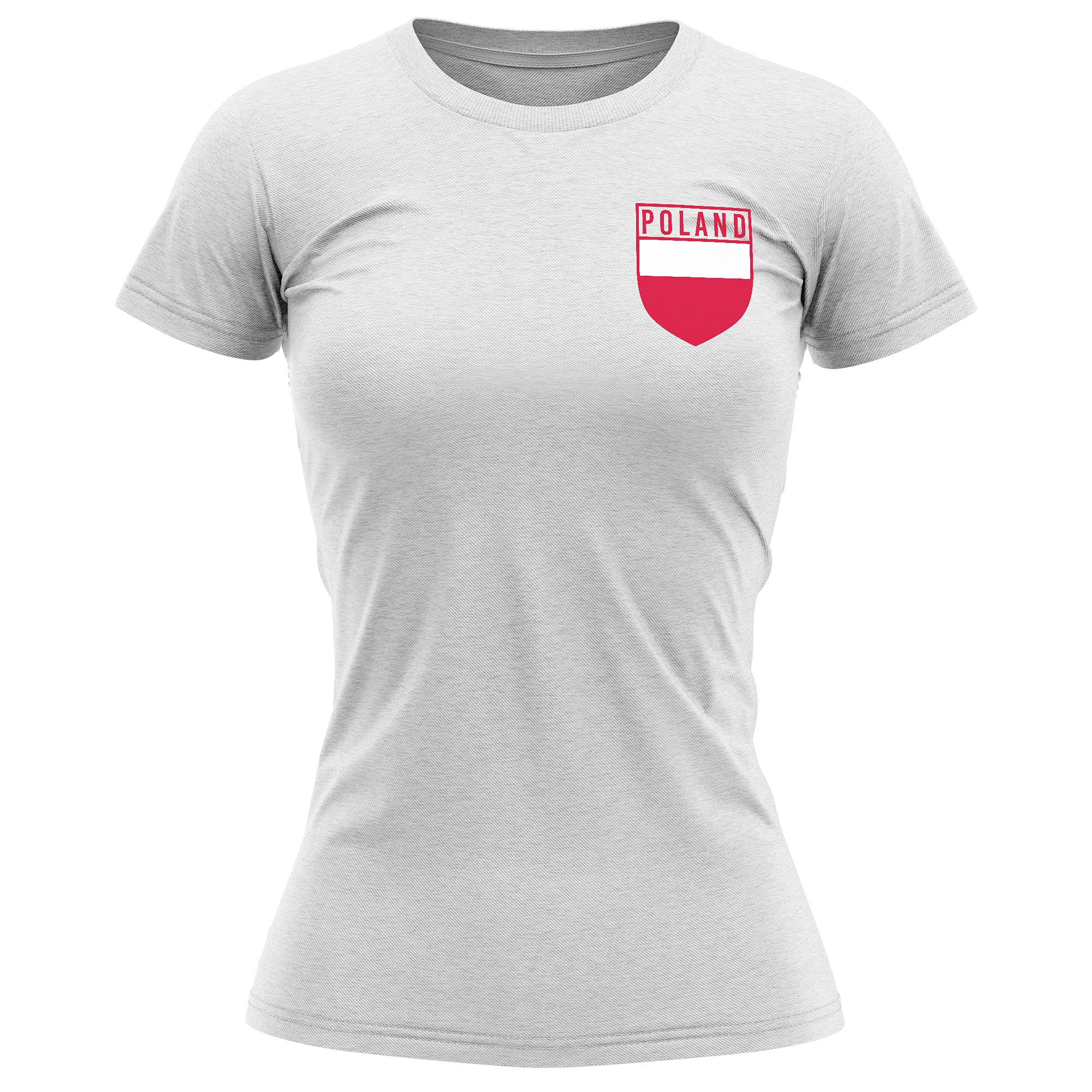 Poland Football Shirt Women - Retro Poland Badge T Shirt - Football Country European Supporters 2024 Tee Her - Polish Tournament 2024 Footy Soccer Top