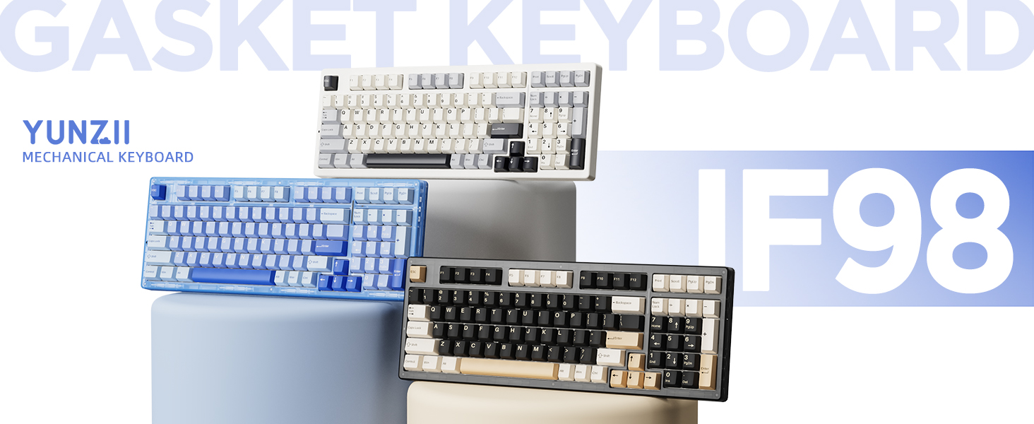 Amazon.com: YUNZII Keynovo IF98 98 Key 96% 1800 Hot Swappable