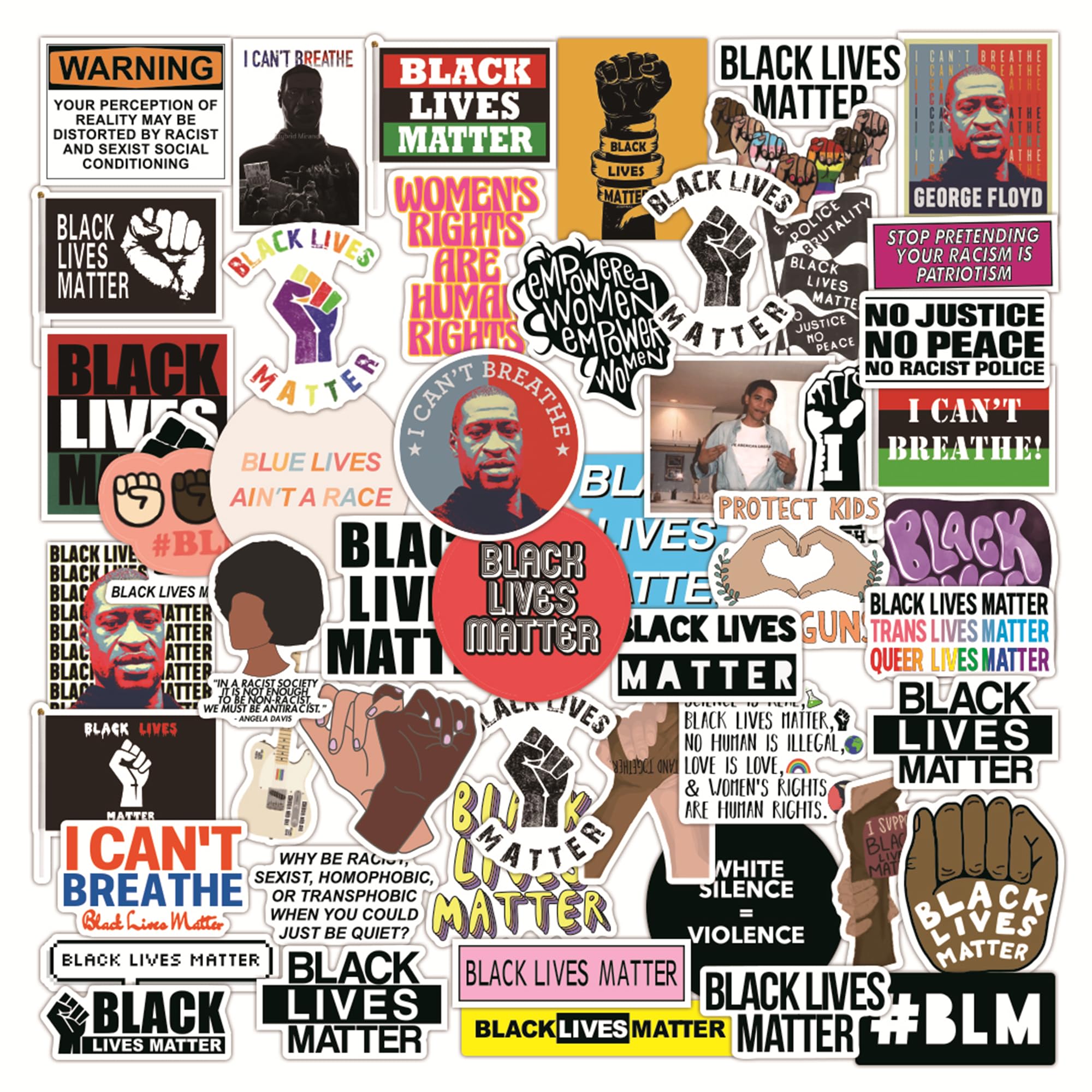 Amazon.com: Black Rights Stickers, Women & Children Rights Stickers ...