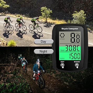 ZEYUAN Wired Bike Computer 19 Function Touch Bike Speedometer Odometer Waterproof Cycle Computer with Backlight