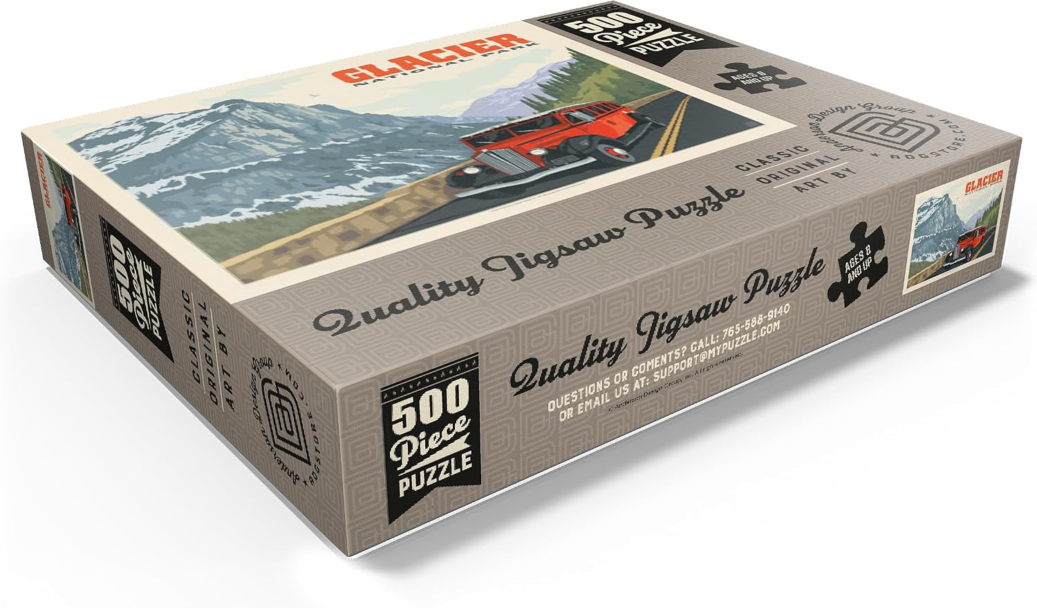 MyPuzzle Glacier National Park: Going to The Sun Road (Horizontal) - Premium 500 Piece Jigsaw Puzzle for Adults