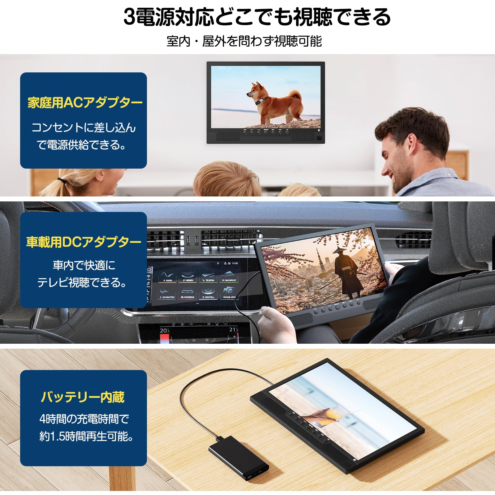 【美品】MIYOKI ポータブルテレビ 液晶テレビ 14.1インチ Amazon | MIYOKI ポータブルテレビ 14.1インチ 小型 液晶
