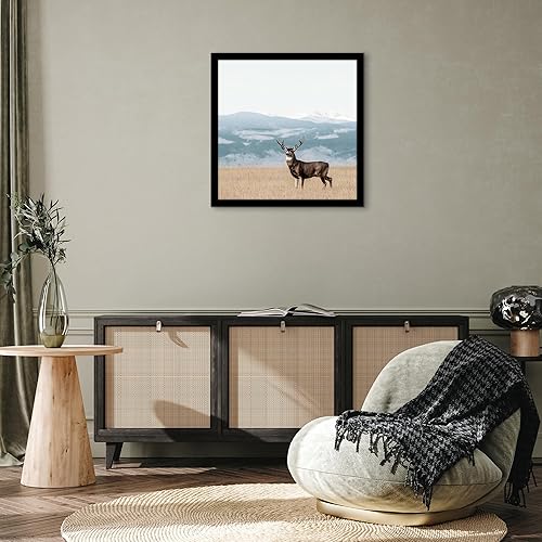 Vista 274 de Americanflat - Marco para póster de 71 x 74 cm con plexiglás pulido, portarretratos negro de madera industrializada, Epic Collection, marco ancho