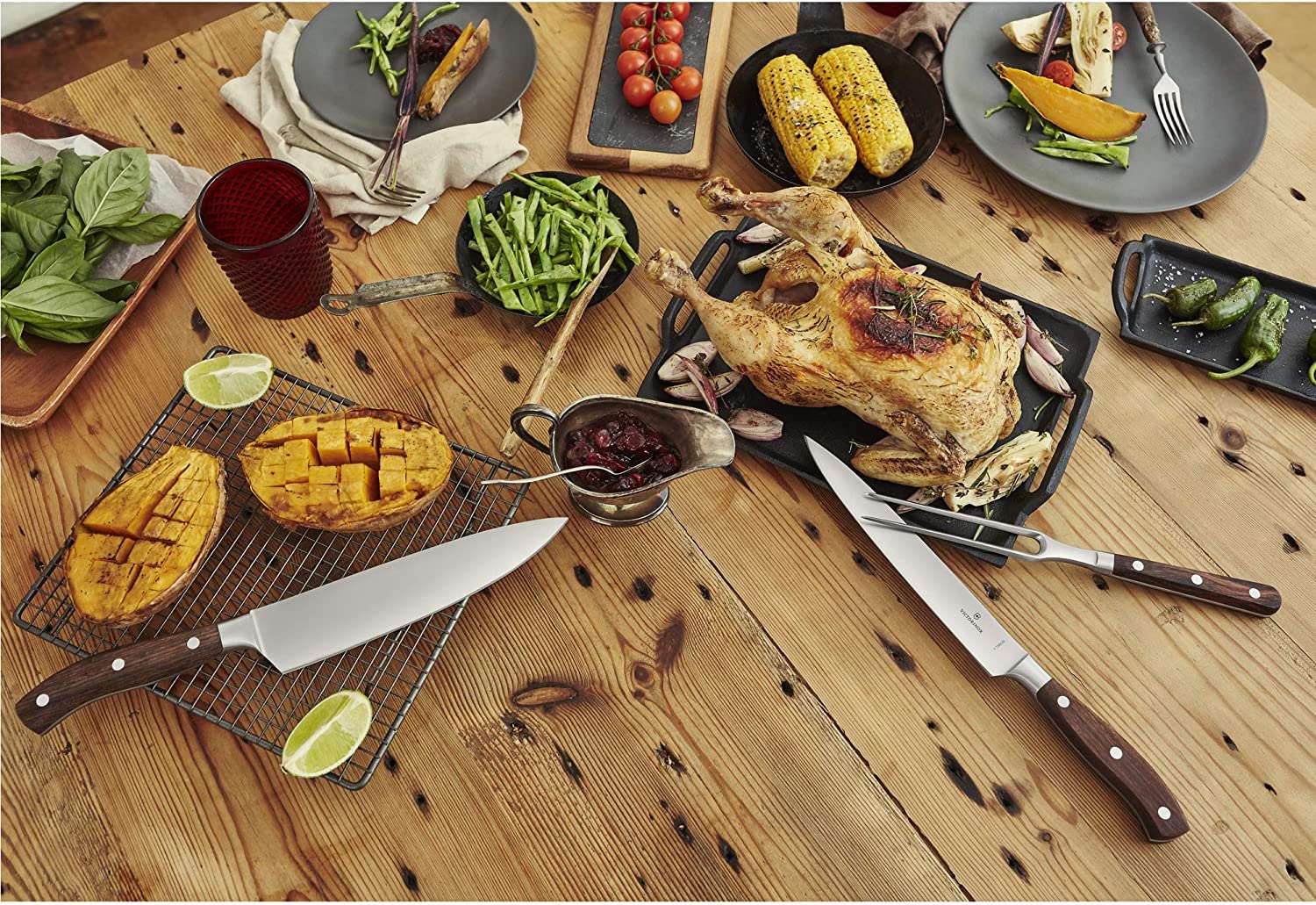 Victorinox Grand Maltre Rosewood - Tenedor para trinchar