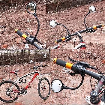 Bike Rear View Mirror Bike Mirror, 360°Rotatable Adjustable Wide Angle Cycling Rear View Mirror, Shockproof Convex HD Safe Mirror Universal For Mountain Road Bike, 1 PCS Traffic Mirror