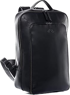 SID & VAIN® Zaino vera pelle DYLAN grande borsa a spalla 15