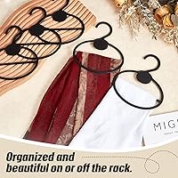 Vista 5 de Organizador de plástico para bufandas, 25 unidades, ahorro de espacio, para bufandas, bufandas, pañuelos, almacenamiento de clasificación de ropa