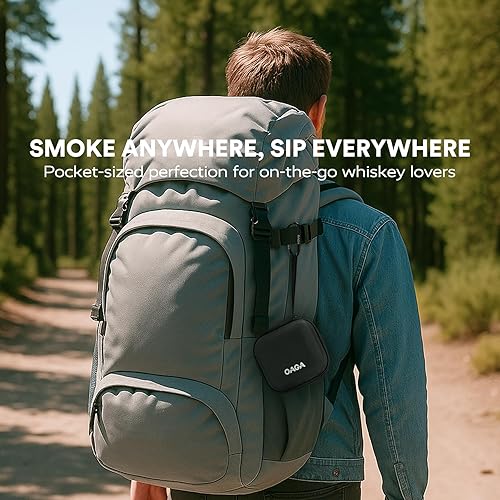 Miniatura 2 de Kit de ahumador de whisky con antorcha, bolsa portátil, 4 chips de madera, kit de infusor de ahumador de cóctel, kit de ahumador de bebidas