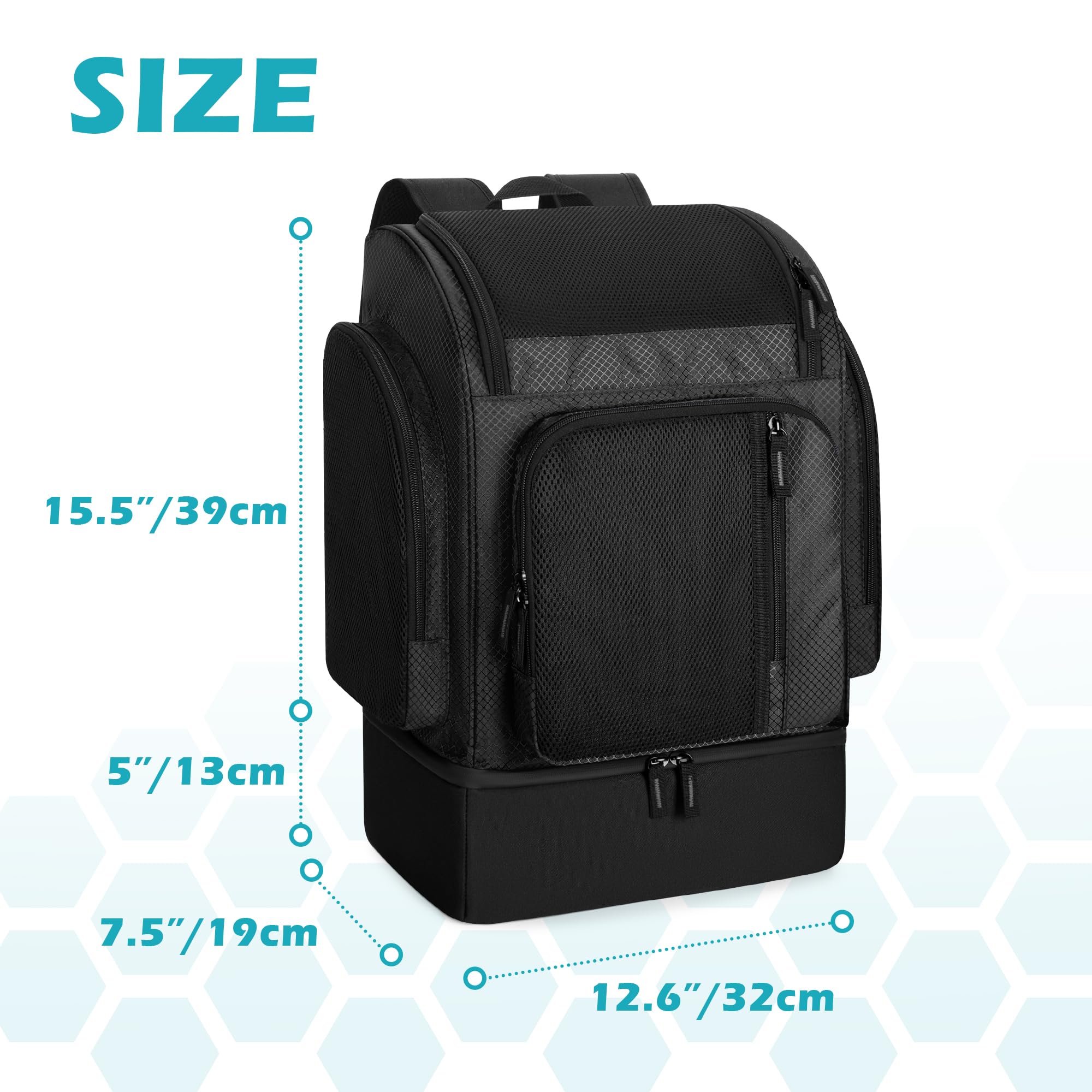 Fasrom Zaino Rete Spiaggia con Scomparto Frigo Isolato, separazione bagnato asciutto Zaino Termico Spiaggia, capiente borsa a tracolla per nuoto, piscina, picnic o sport