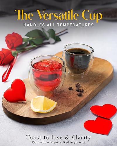 Miniatura 5 de Kitchables Juego de 4 Tazas de Espresso, 2.7oz - Vasos de Espresso de Doble Pared Duraderos - Tazas para Shots de Espresso Compatibles con Máquinas