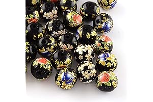 PH PandaHall 20Pcs 12mm Ceramic Beads for Jewelry Making