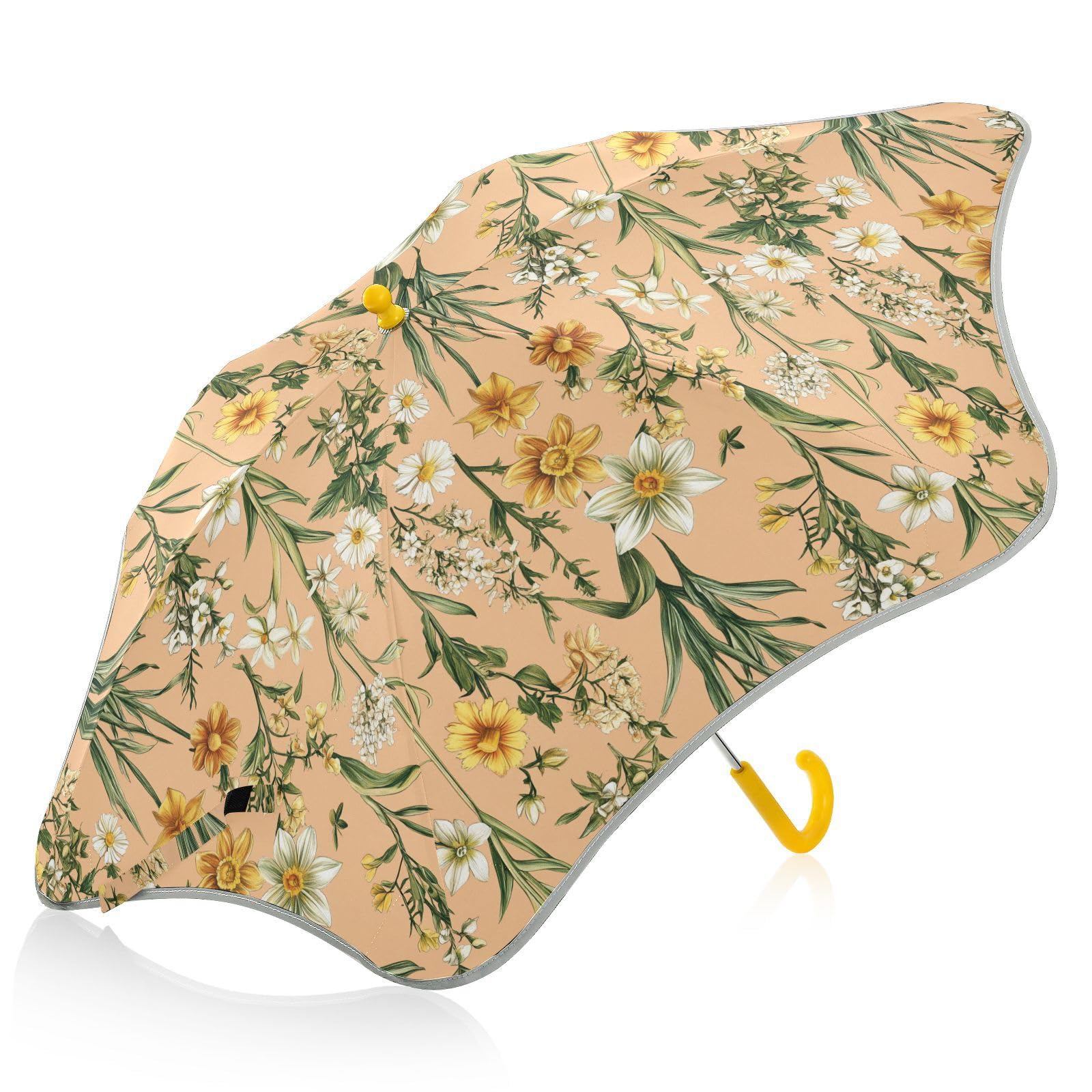 Jesienne kwiaty, żonkil, brzoskwinia, parasole dziecięce na deszcz, deszcz, słońce i wiatr, parasol z odblaskowym paskiem, mały parasol do plecaka z łatwym do trzymania uchwytem haczykowym, dla