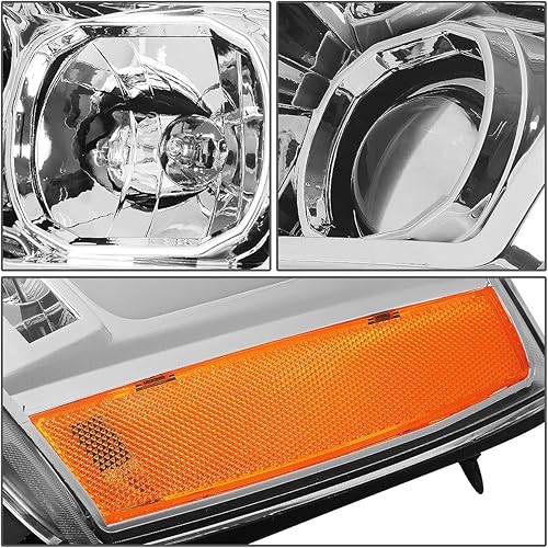 Miniatura 4 de DNA MOTORING HL-HPL-CSA07-CH-AM LED DRL+proyector de señal de giro secuencial faros delanteros