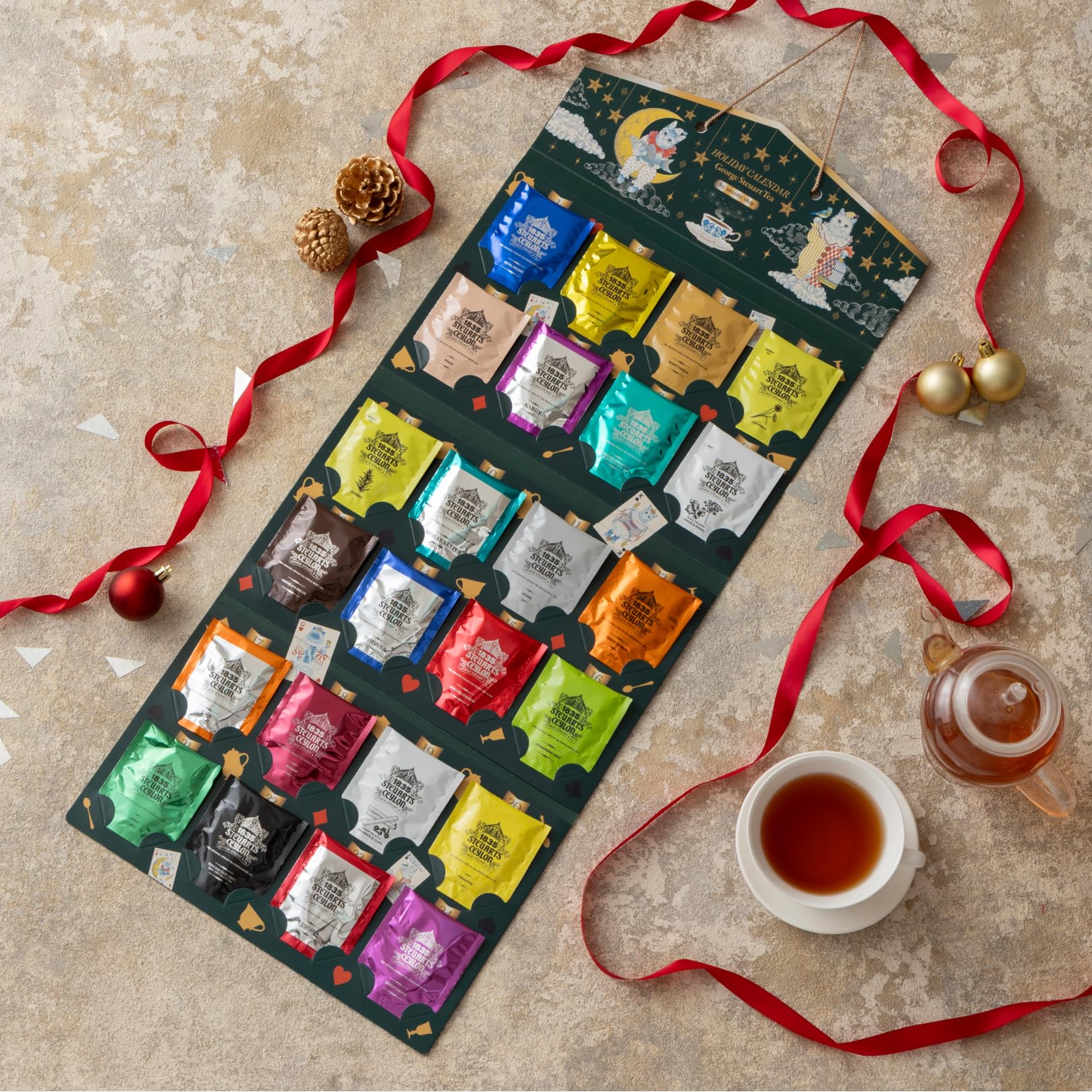 Amazon.co.jp: 紅茶のアドベントカレンダー ＜ 猫 ＞ クリスマスを
