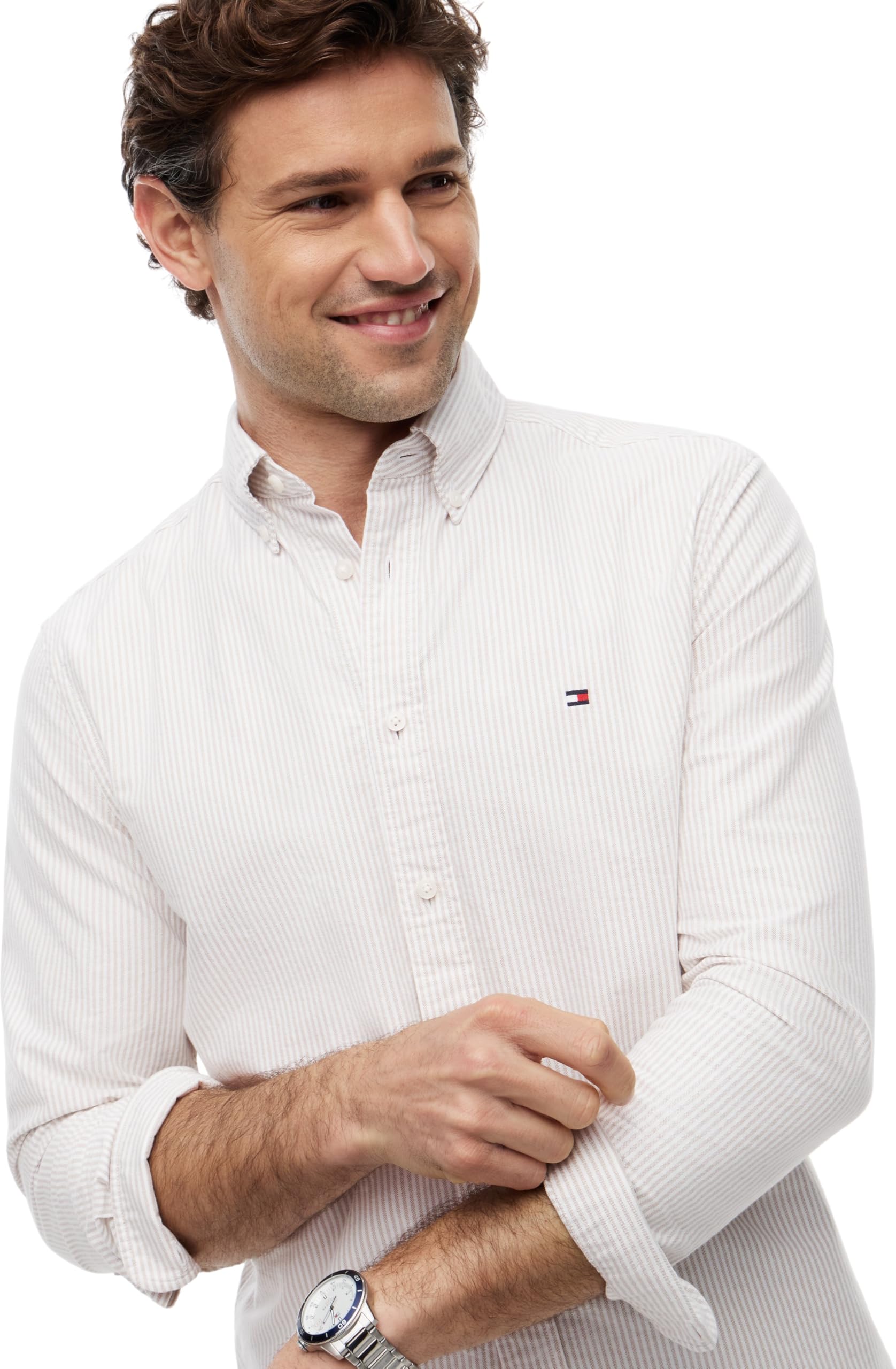 Tommy Hilfiger Koszula L/S Mężczyźni Heritage Oxford Stripe Rf Shirt Mw0mw36238