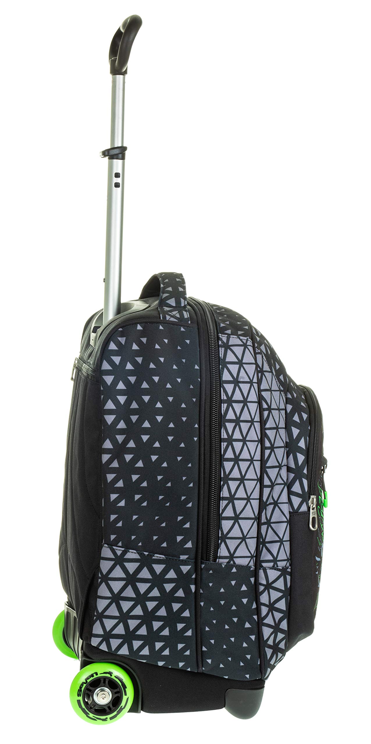 Trolley Fit Seven Winged, Nero, 35 Lt, 2in1 Zaino con Sollevamento Spallacci per uso Trolley, Scuola & Viaggio
