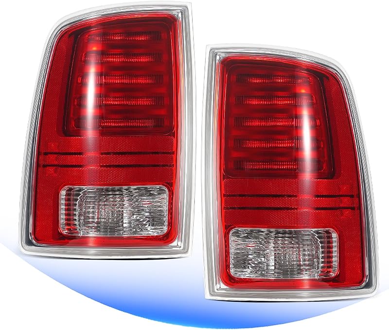 Par de lanternas traseiras LED STRECOS para Dodge RAM 1500 2500 3500 – Carcaça cromada