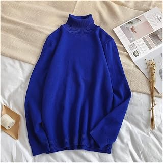 Homeilteds Men Turtleneck Slim Sweater Winter Sweater Couple Pullover Christmas Sweater Colorful Womens Clothing Knitted