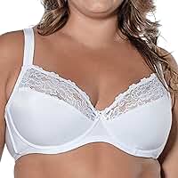 Sutiã DeMillus Presilha Nas Costas, Com Aro Sem Bojo, Microfibra e Renda, Sustentação Natural, Busto Anatômico, Alças Ajustáveis, Lingerie Lousane Feminina