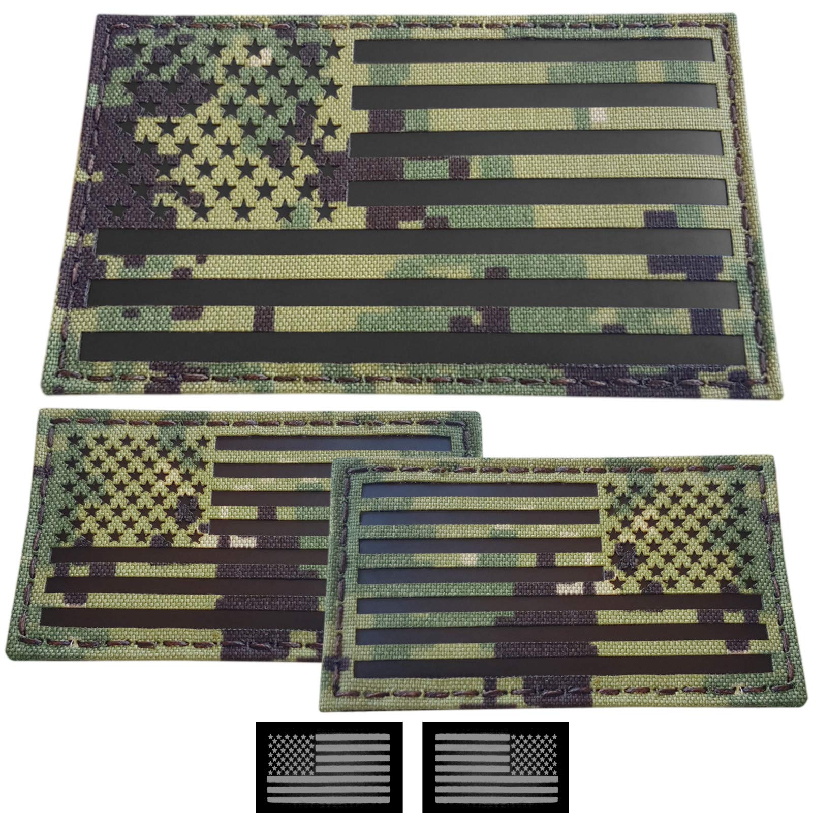 Tactical Freaky Bundle Set of 3 pcs IR AOR2 NWU Type III USA Flags