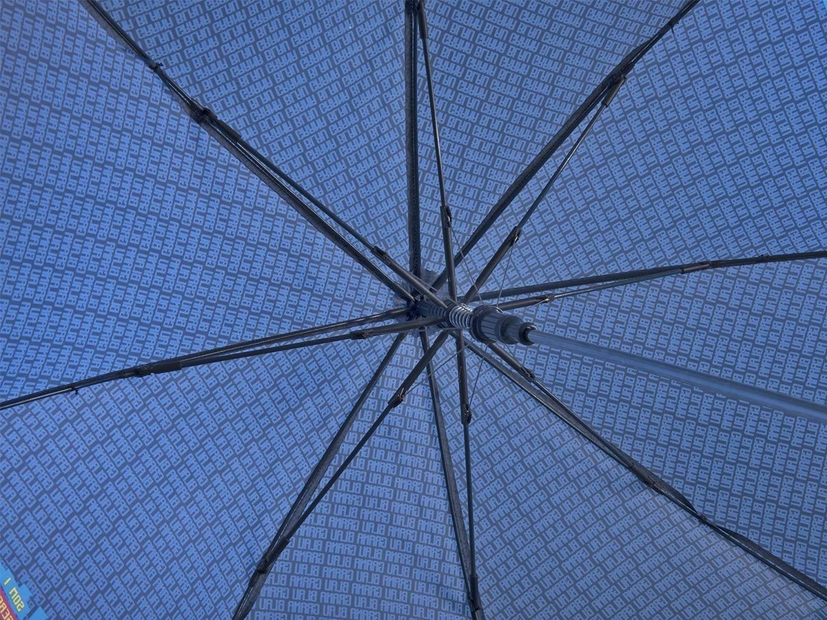 Parapluie Long Enfants FC Barcelone - Marchandise Officielle avec Barça Logo - Ouverture Automatique - Bleu - 5/8 Ans - Diamètre 84 cm - Perletti
