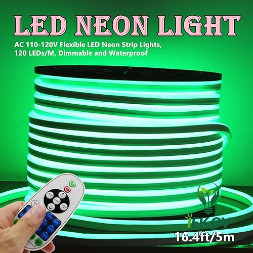 Miniatura 2 de Tira de luces LED de neón (110  120 V, 60 ledesm, resistente al agua, 5050 SMD, con control remoto)