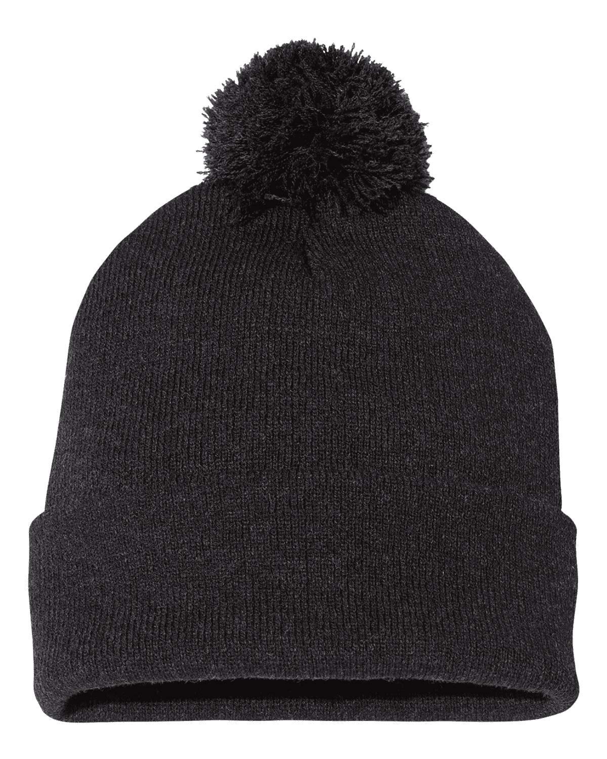 Sportsman Blank 12" Pom Knit Heather-Charcoal