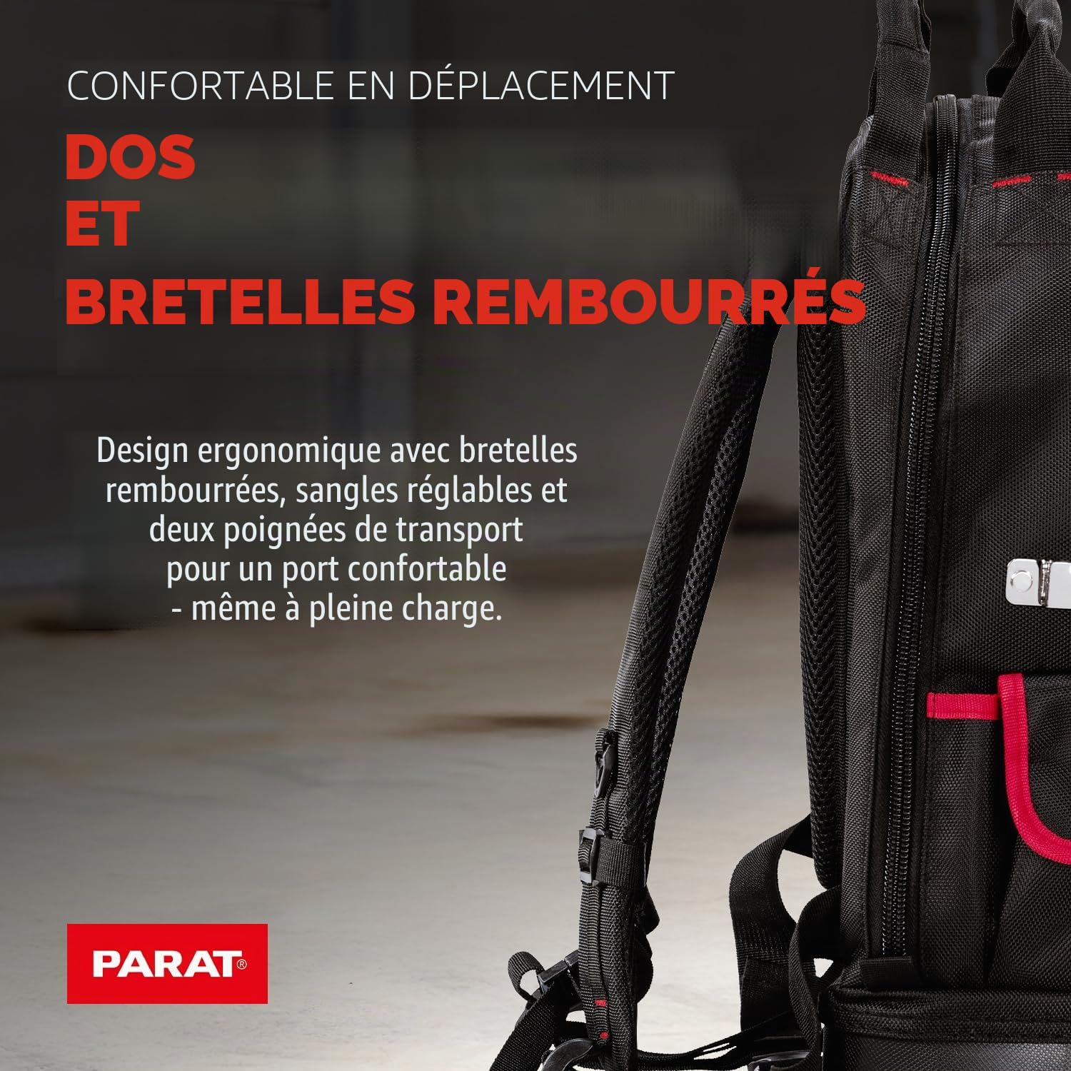 Sac à dos Parat BASIC Back Pack (taille L / sac à outils sans contenu / sac à dos à outils noir) 5990830991