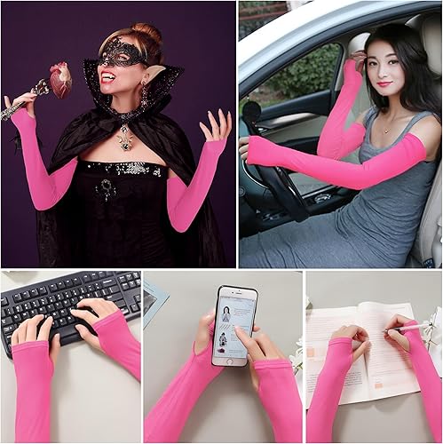 Miniatura 4 de Guantes Bellady para exteriores, manga larga, bloqueadores del sol, sin dedos para mujer