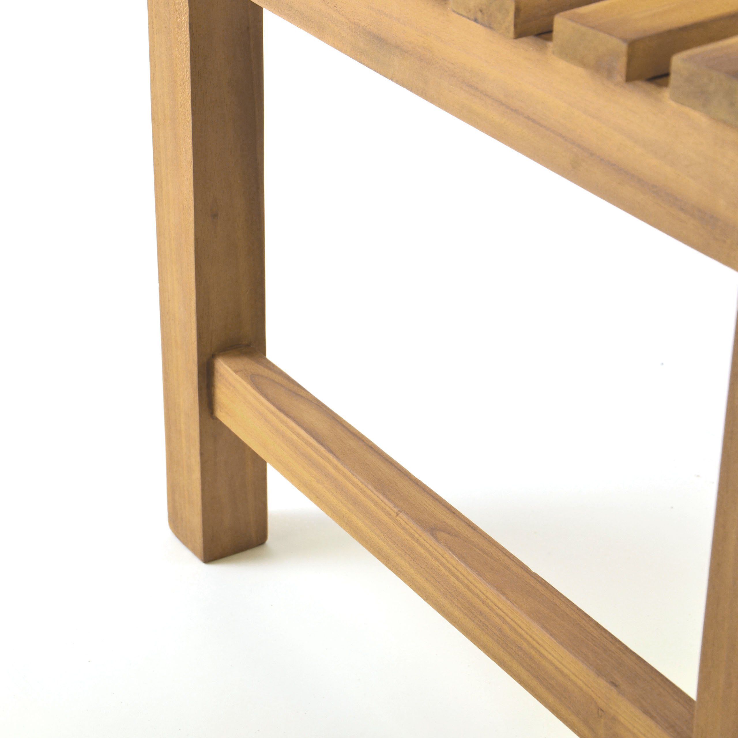 Divero Gartenstuhl Sylt aus Teak Holz, behandelt – Farbe: Braun