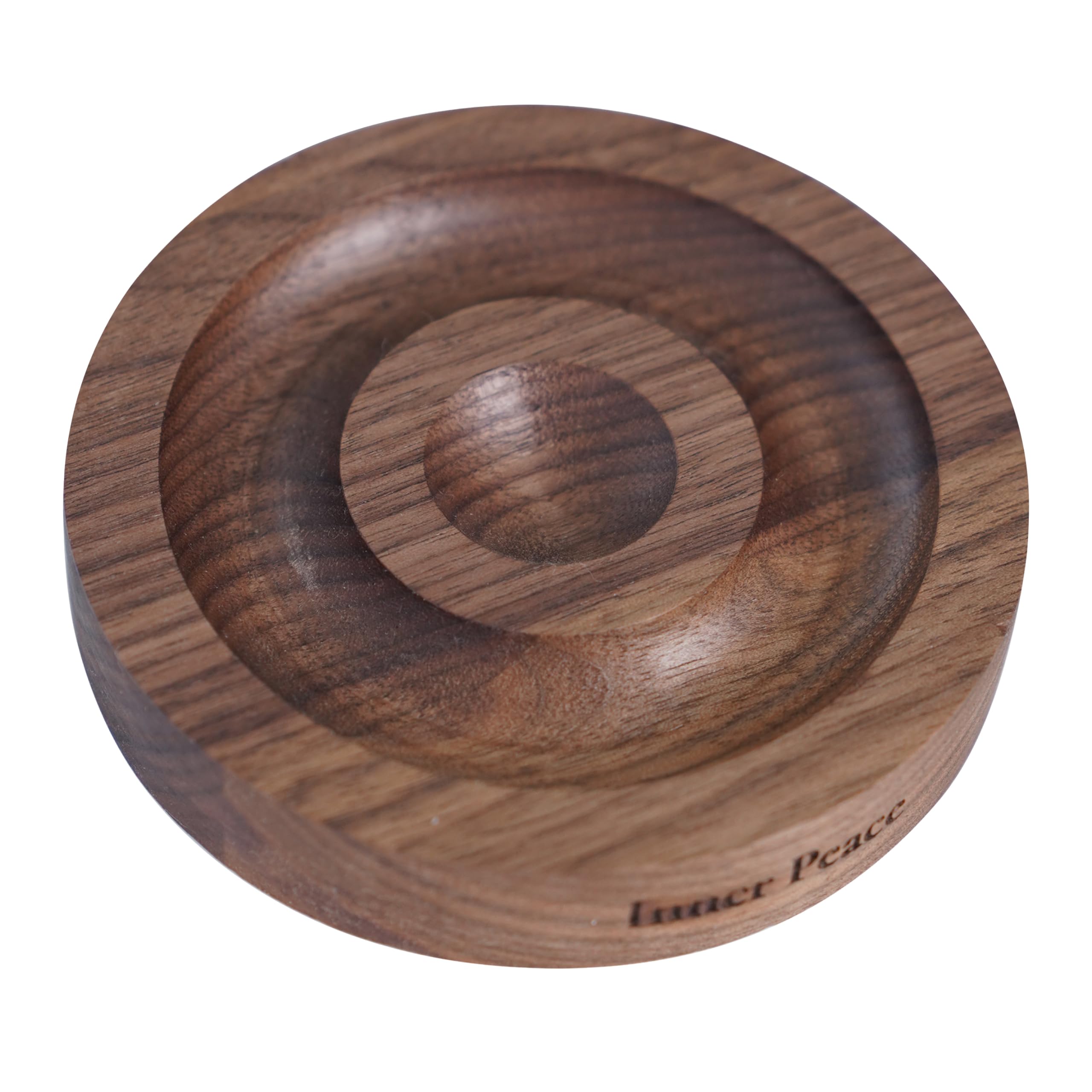 Scilla ROSE Round Black Walnut Wooden Bracelet and Jewellery Holder: Thoughtful Accessory for Mindful Living and Elegant Decor - Personal Trinket Display, Stocking Filler Gifts for Women