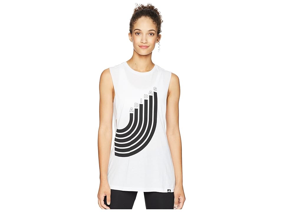 

adidas Track Muscle Tank Top (White) Women's Sleeveless