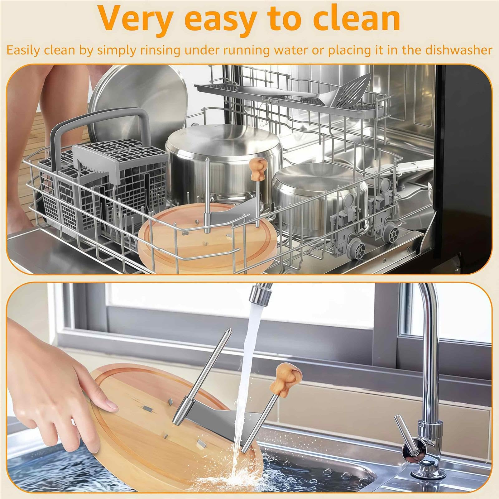 Professioneller Käse Schaber, Käse Schaber mit Kuppel inklusive Kuppel, Ergonomischer Rotierender Griff, Käse Blumen Schneider für Schokolade, Kochkunst Verbessern, Holzfuß und Edelstahl