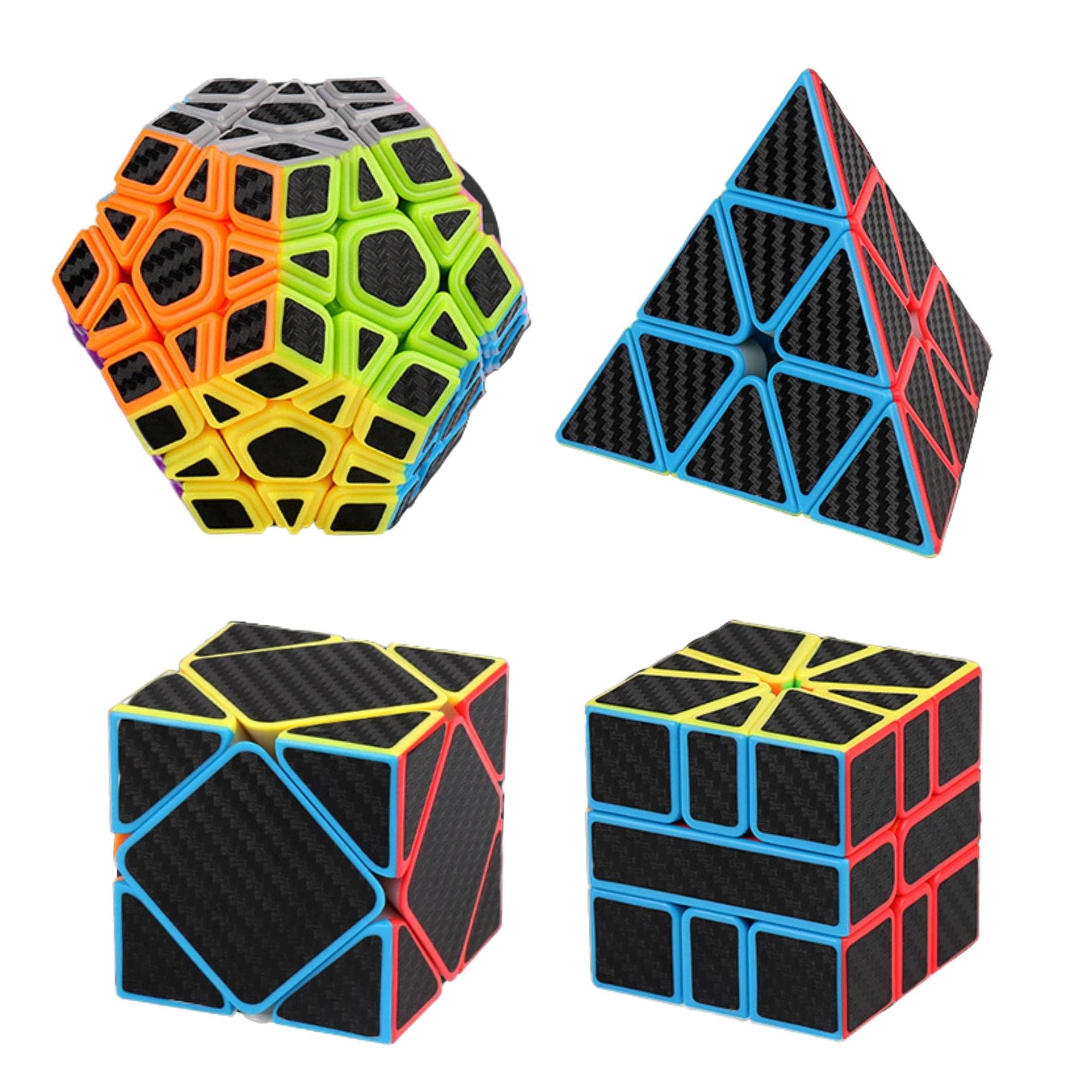 MAGIC SELECT Cubo Mágico 3x3 Meilong Moyu – Fibra De Carbono Con Sticker Antideslizante, Giro Suave Y Rápido, Rompecabezas 3D Para Principiantes Y Profesionales