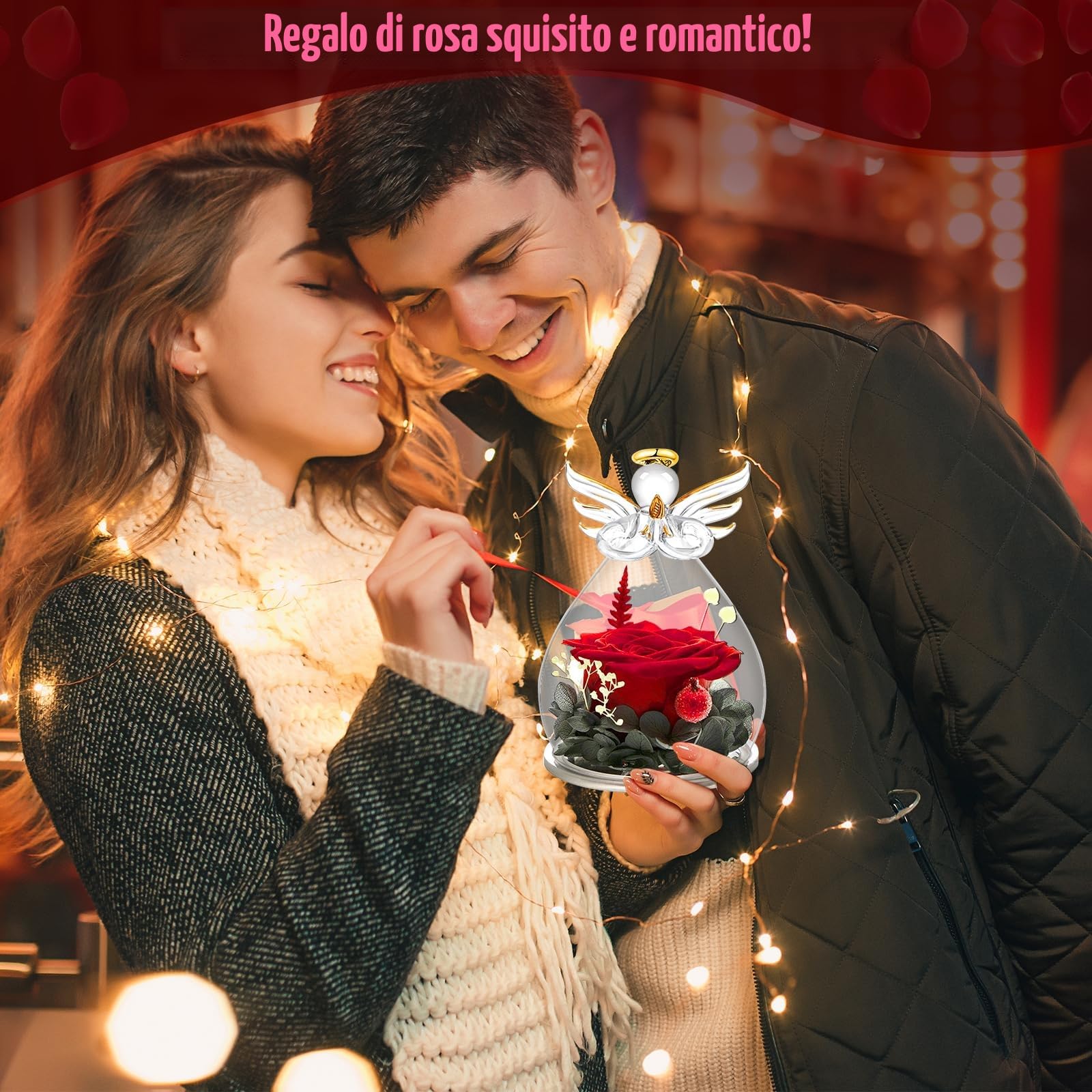 Rosa Stabilizzata Vera Regalo per Mamma Festa della Mamma
