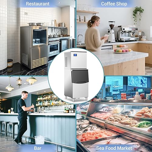 Vista 65 de Nugget Ice Makers - Máquina de hielo de pellets masticables suaves con función de limpieza automática, modo de mezcla de hielo/agua/agua helada, 50