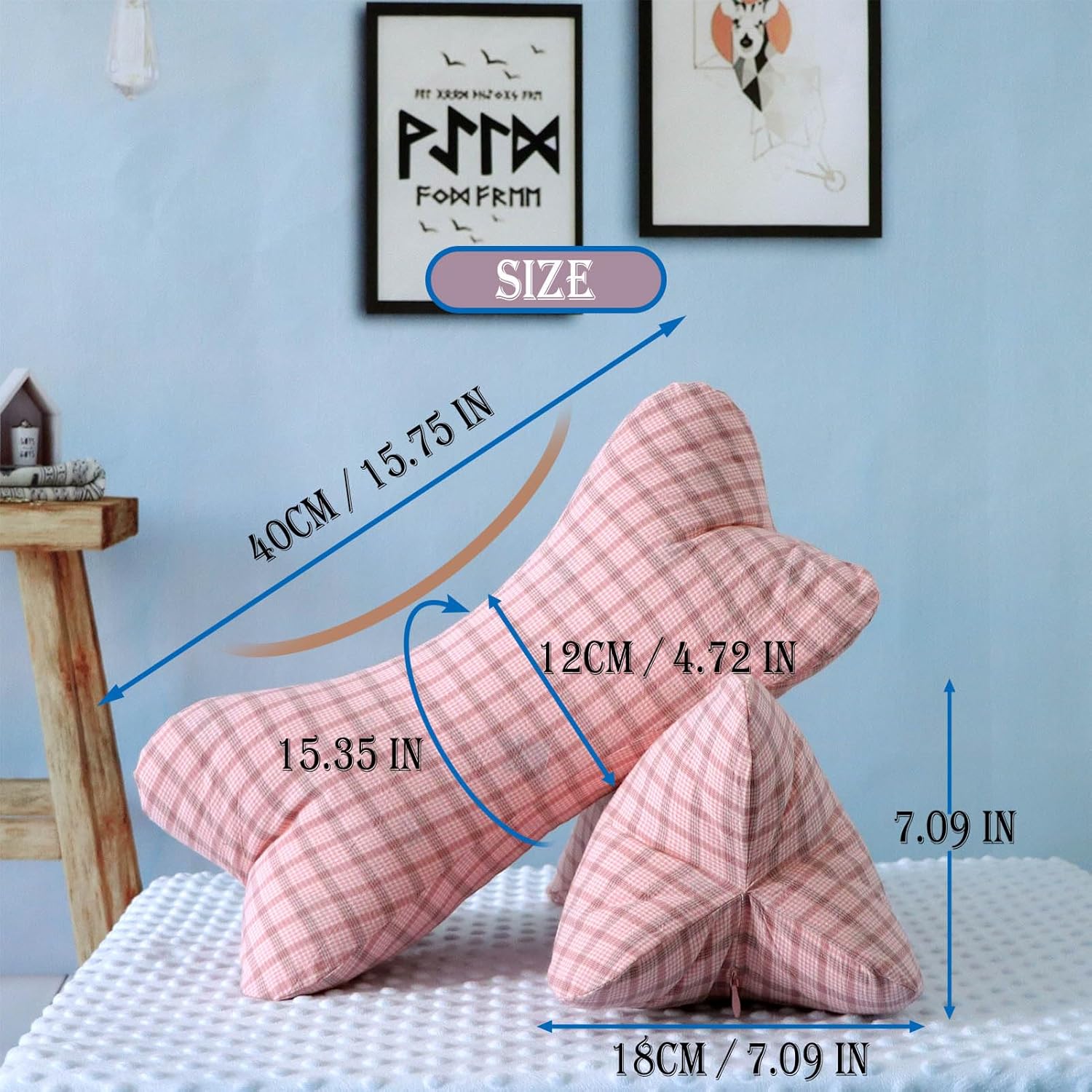 ZHIWEIKJ Bone Neck Pillows Dog Bone Shaped Pillow Cervical Neck Pillow for Camping Sleeping Travel Car Truck Driving Home and Office Rest (Size : A) - Image 7