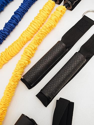 Miniatura 4 de Juego de bandas de resistencia con asas para entrenamiento de fuerza, expansores tubulares