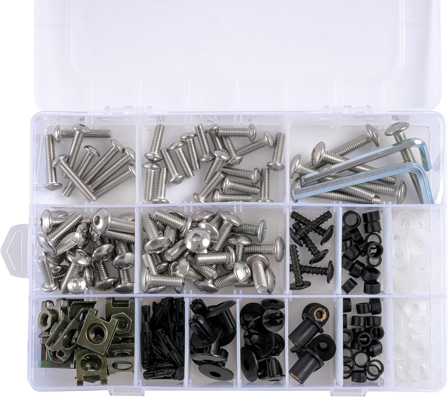 Stainless Steel Bodywork Bolts for Suzuki GSXR1300 Hayabusa 2008 09 10 11 12 13 14 15 16 17 18 19 20 2022 Fairing Bolt Kit Bodykit Screws-Silver