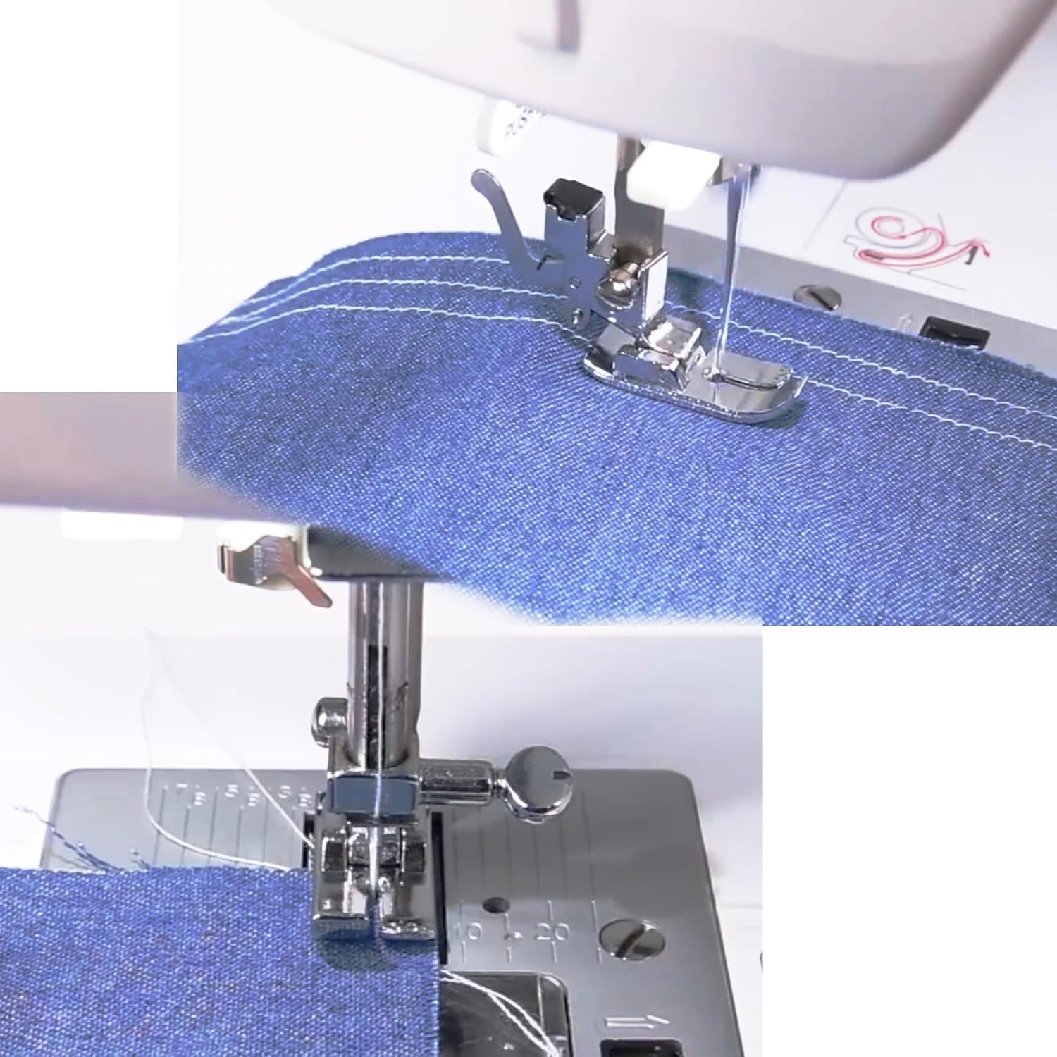 1/4 Inch Straight Stitch Presser Foot 1/4 inch Snap on Foot w/Guide for Low Shank Snap-On Singer, Brother, Janome, Juki, Babylock,More Sewing Machines(Set6-1/4 Straight Stitch Foot)
