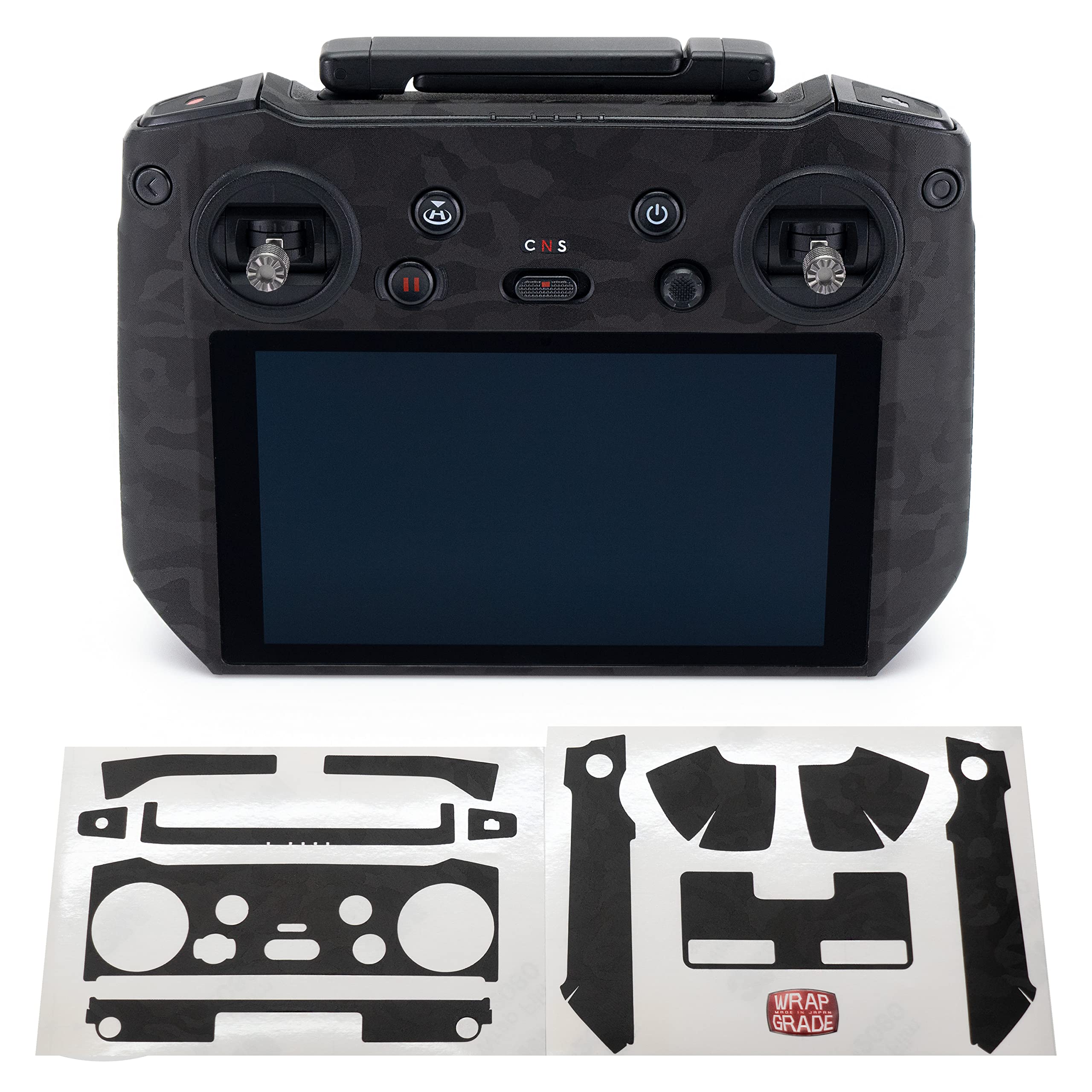 Wrapgrade Skind Kompatibel Med Mavic Air 2 & DJI Air 2S | 2 Batterier (Black Bumpy CAMO