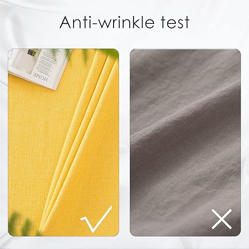 Miniatura 4 de BALCONY & FALCON Mantel rectangular lavable, resistente a las arrugas y al agua, mantel decorativo de tela de lino para comedor, fiestas, cocina,