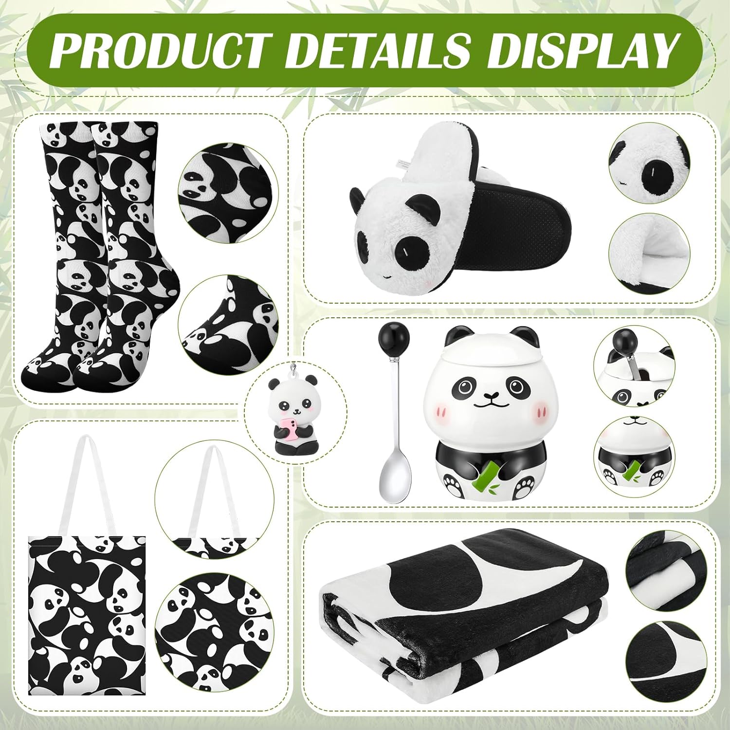 Buryeah 6 Pcs Panda Gifts for Women Girls Cute Gifts for Panda Lovers for Mother's Day Teacher's Day Holiday Birthday