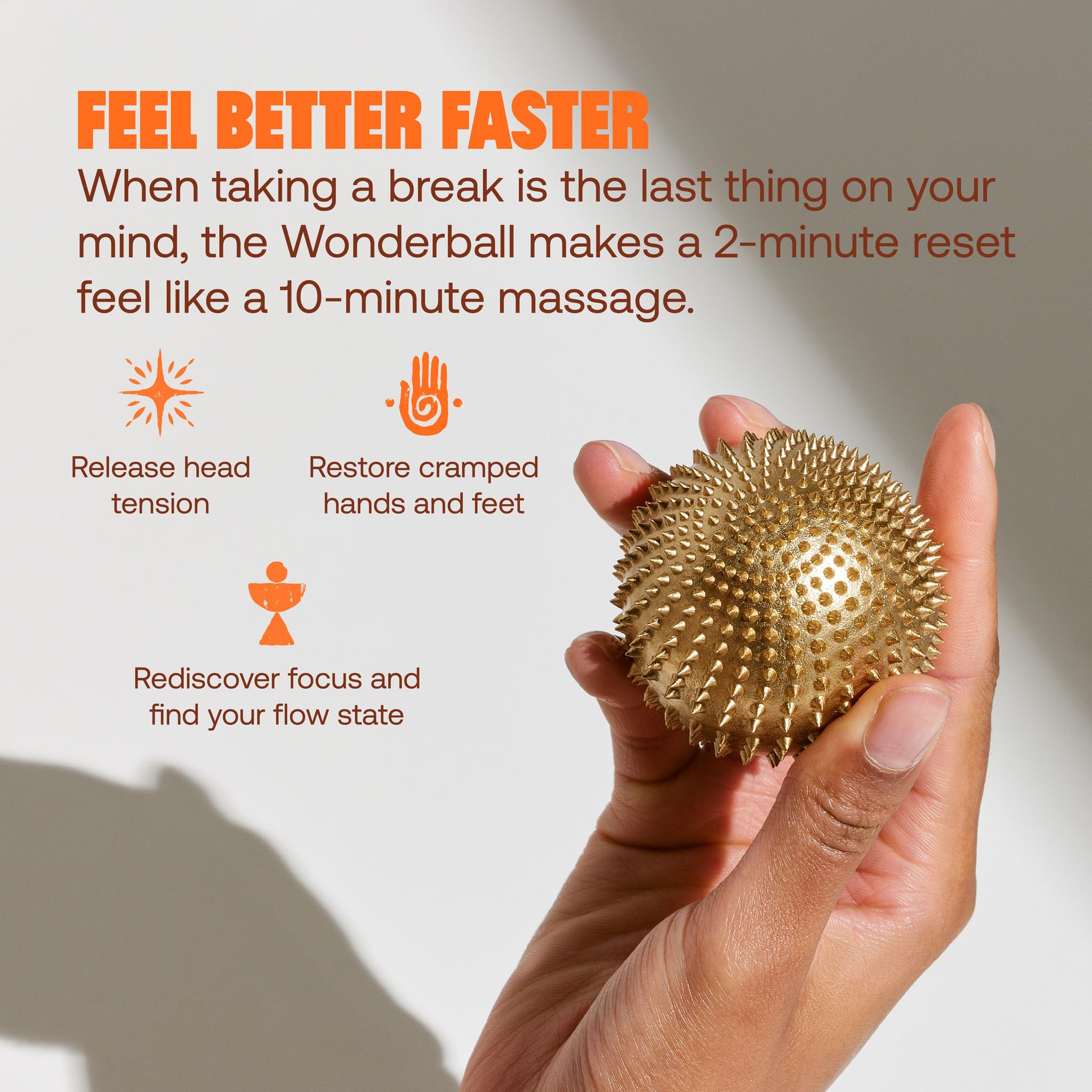 Shakti Wonderball リラクゼーショングッズ Amazon.com: ShaktiMat Wonderball Acupressure Massage Ball, Cast in