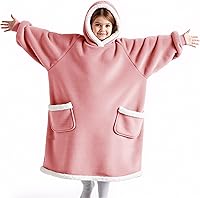 Vista 45 de Bedsure Manta con Capucha, Manta Portátil con Capucha como Regalos para Mamá, Sudaderas de Sherpa para Cumpleaños para Mujeres, Niños, Adolescentes