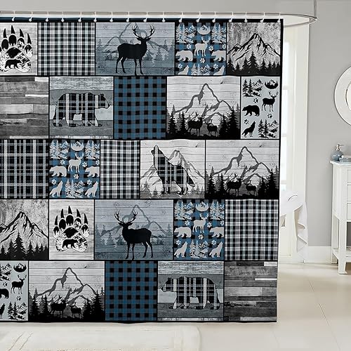 Miniatura 22 de Feelyou Cortinas de ducha de tela de cerezo rojo, cortina de ducha para niños y niñas, dibujos animados, frutas, alimentos, baño, accesorios