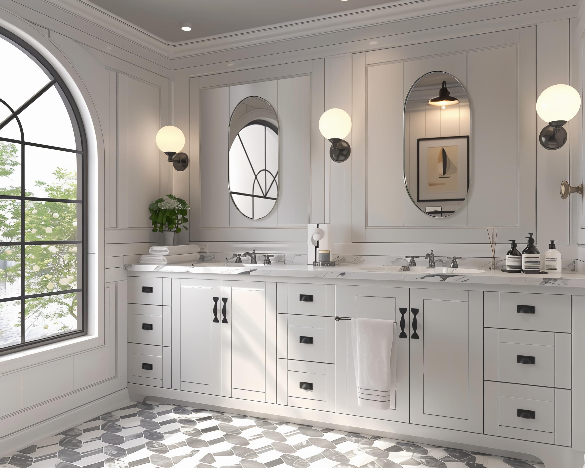 Amazon.com: ANDY STAR Brushed Nickel Oval Bathroom Mirror, 20x33 Amazon.com: ANDY STAR Brushed Nickel Oval Bathroom Mirror, 20x33