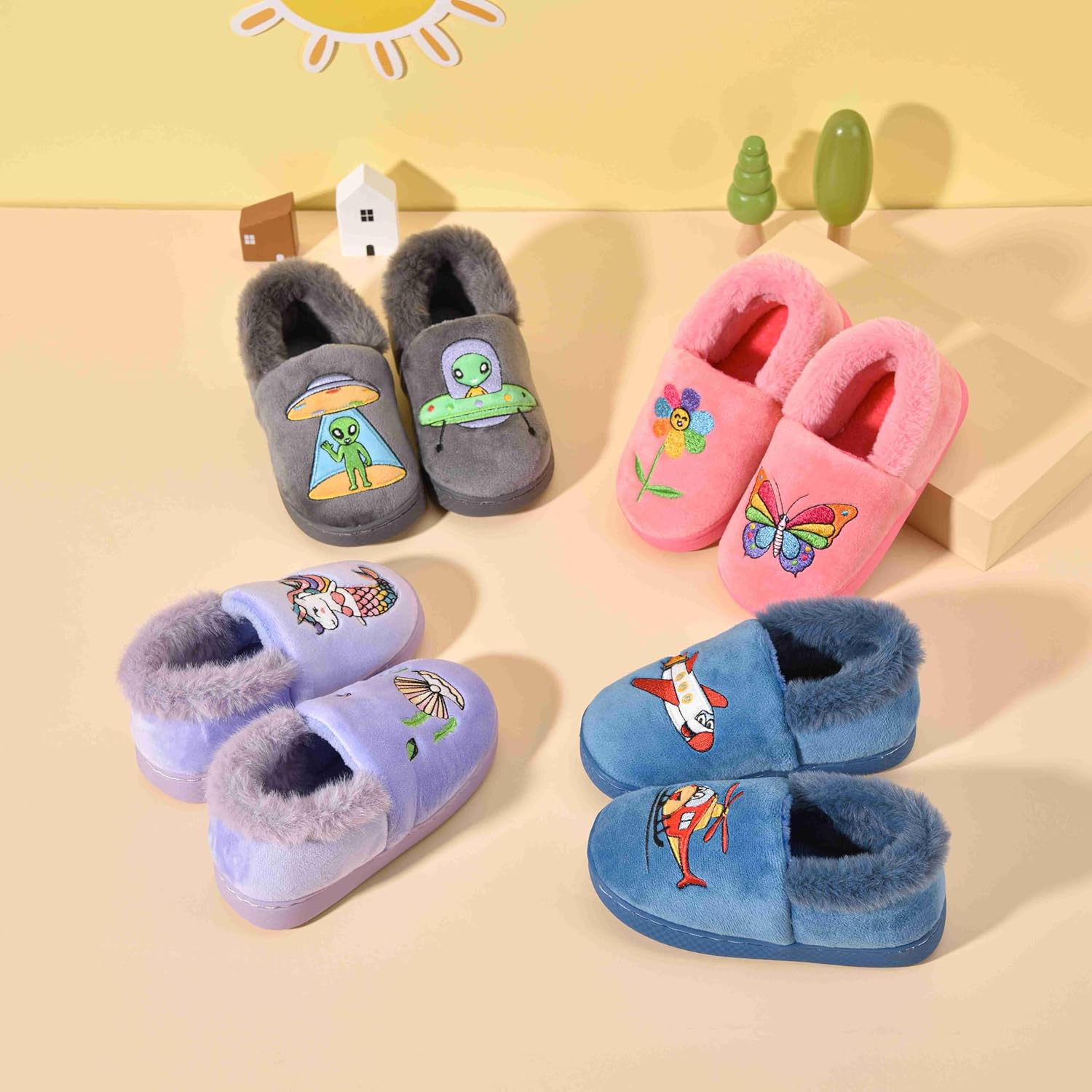 Boys Girls Slippers Warm House Slippers for Kids Non Slip Toddler Cute Home Slipper - Image 6