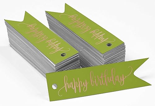 Miniatura 83 de Etiquetas de papel para colgar con texto en inglés «Happy Birthday», 100 unidades Azul,Aqua Blue,Negro -,azul, cerceta (Dark Teal Blue),Rosa